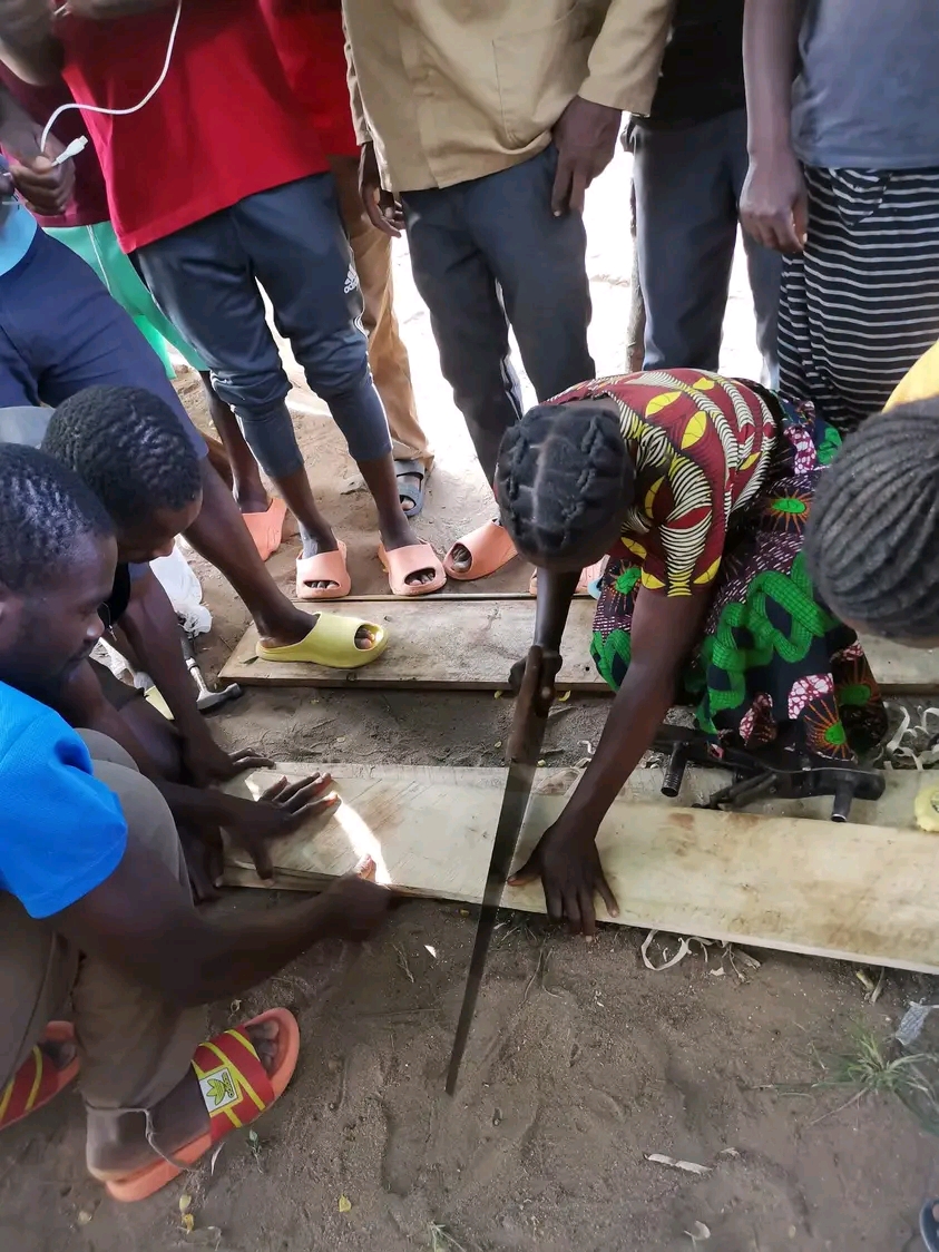 Woman Carpenter at Work